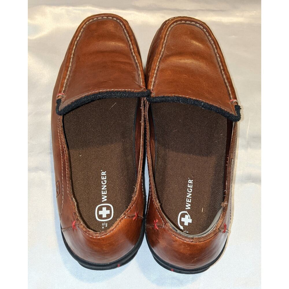 Wenger Swiss Supreme Quality Hiking Mocs Full Grain Leather Brown Size 12 GUC - Picture 5 of 11
